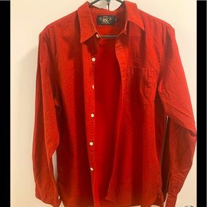 RRL (Ralph Lauren) Red Western Button Down Shirt